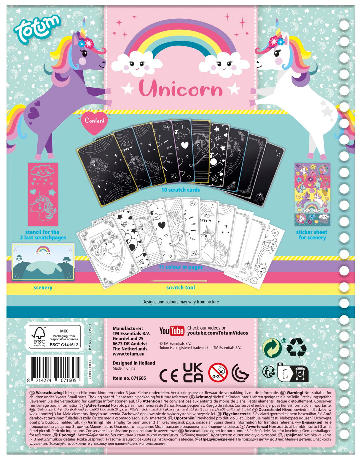 Unicorn Scratch Book