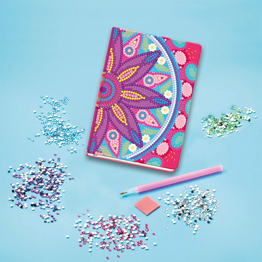Diamond Paint Notebook Flower Mandala Pink