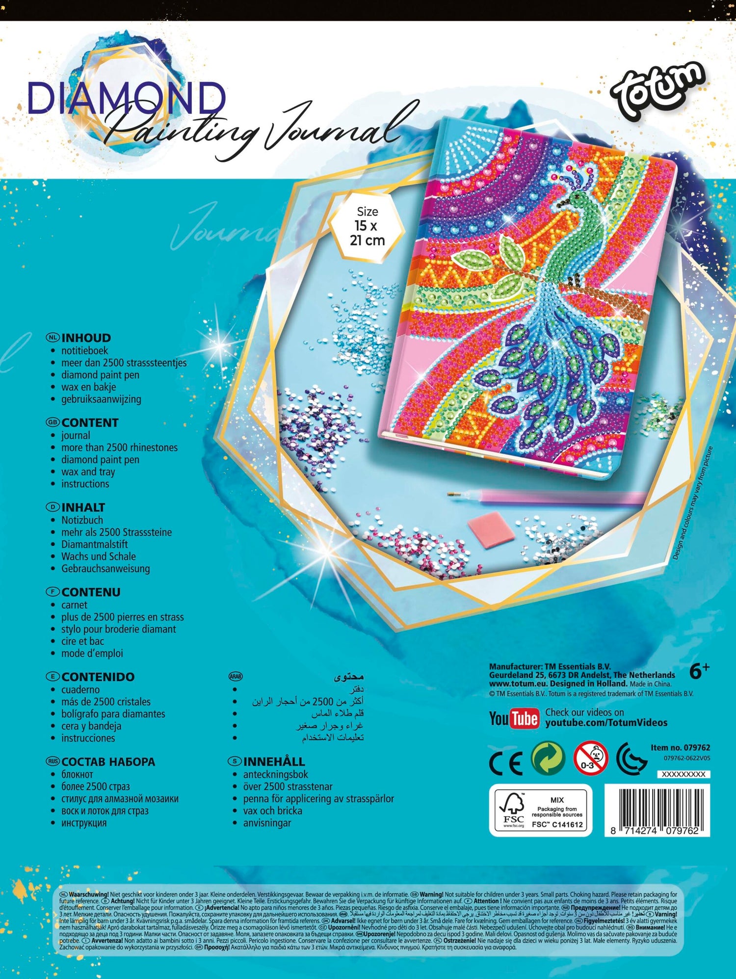 Diamond Paint Notebook Peacock