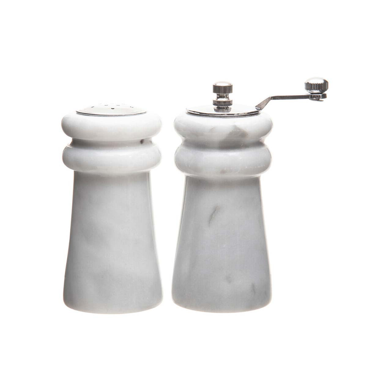 Salerno White Marble Salt & Pepper Set