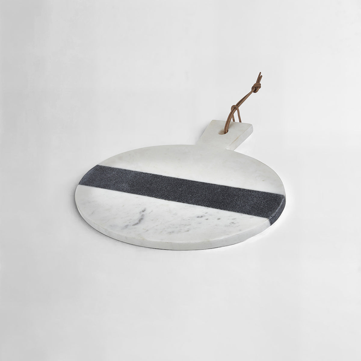 Bulgari White And Grey Marble Round Paddle Board