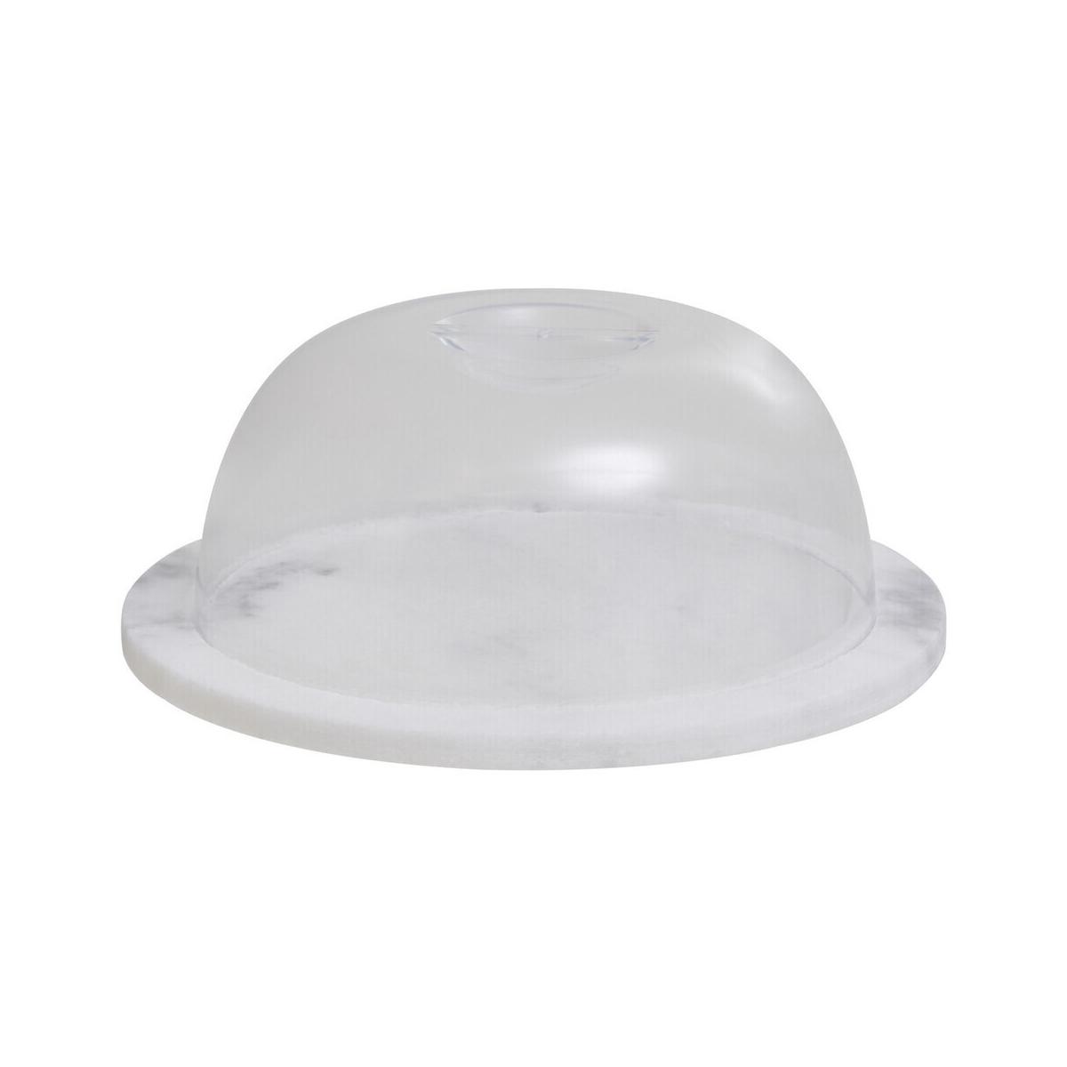 Kindia Round Marble Cheese Board with Dome Lid