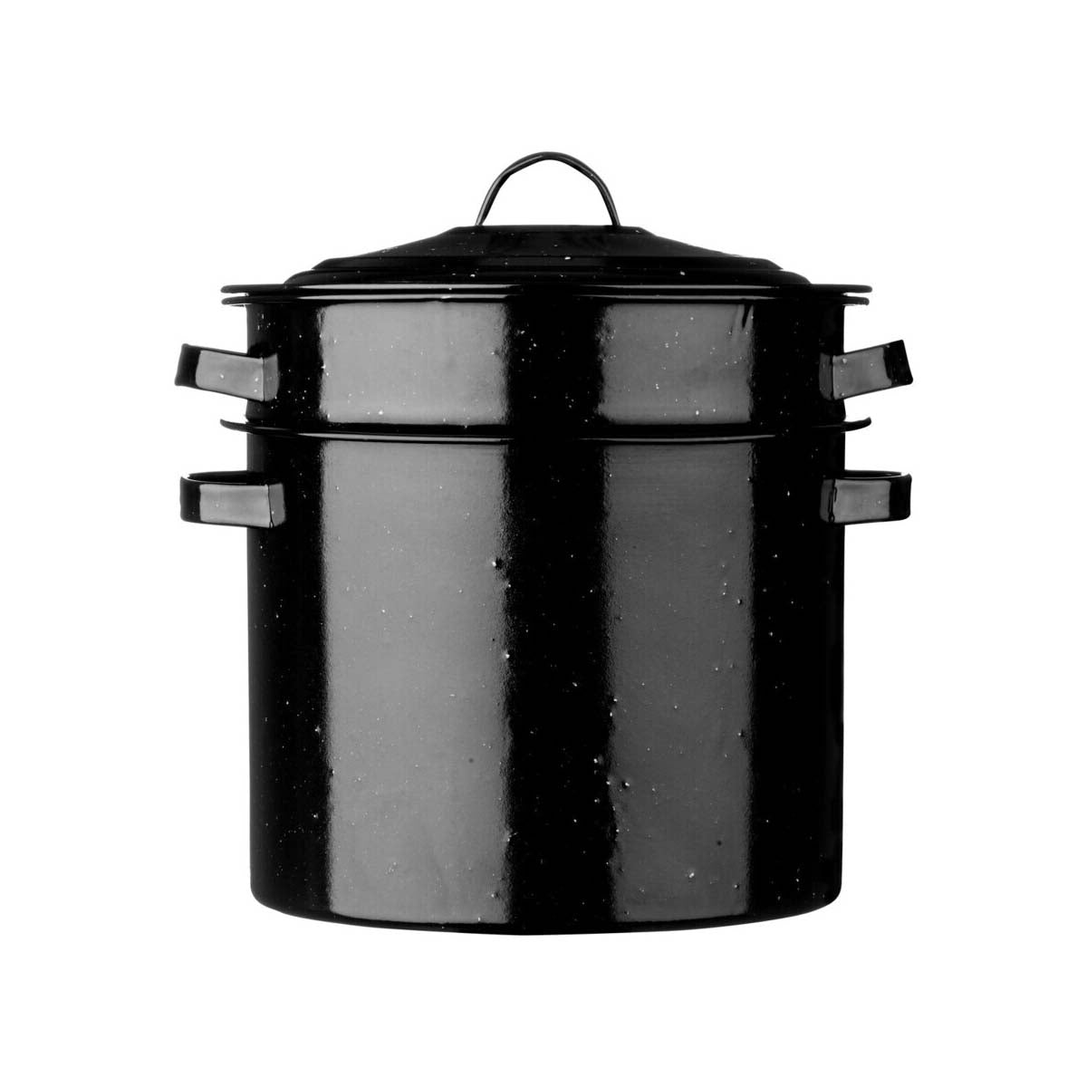 Carvara Black Speckled Enamel Pasta Pot