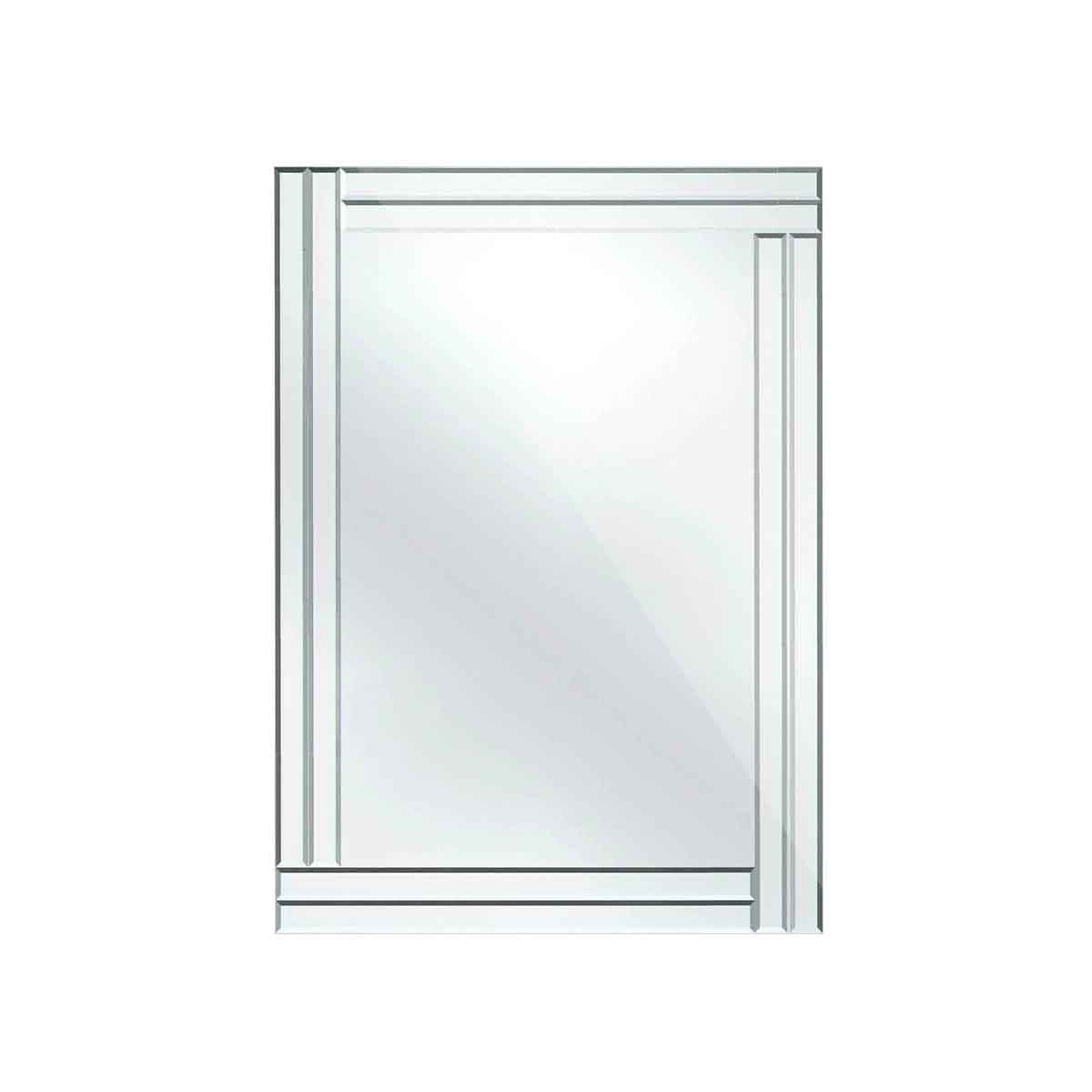 Milania Bevelled Edge Wall Mirror with Double Line Frame
