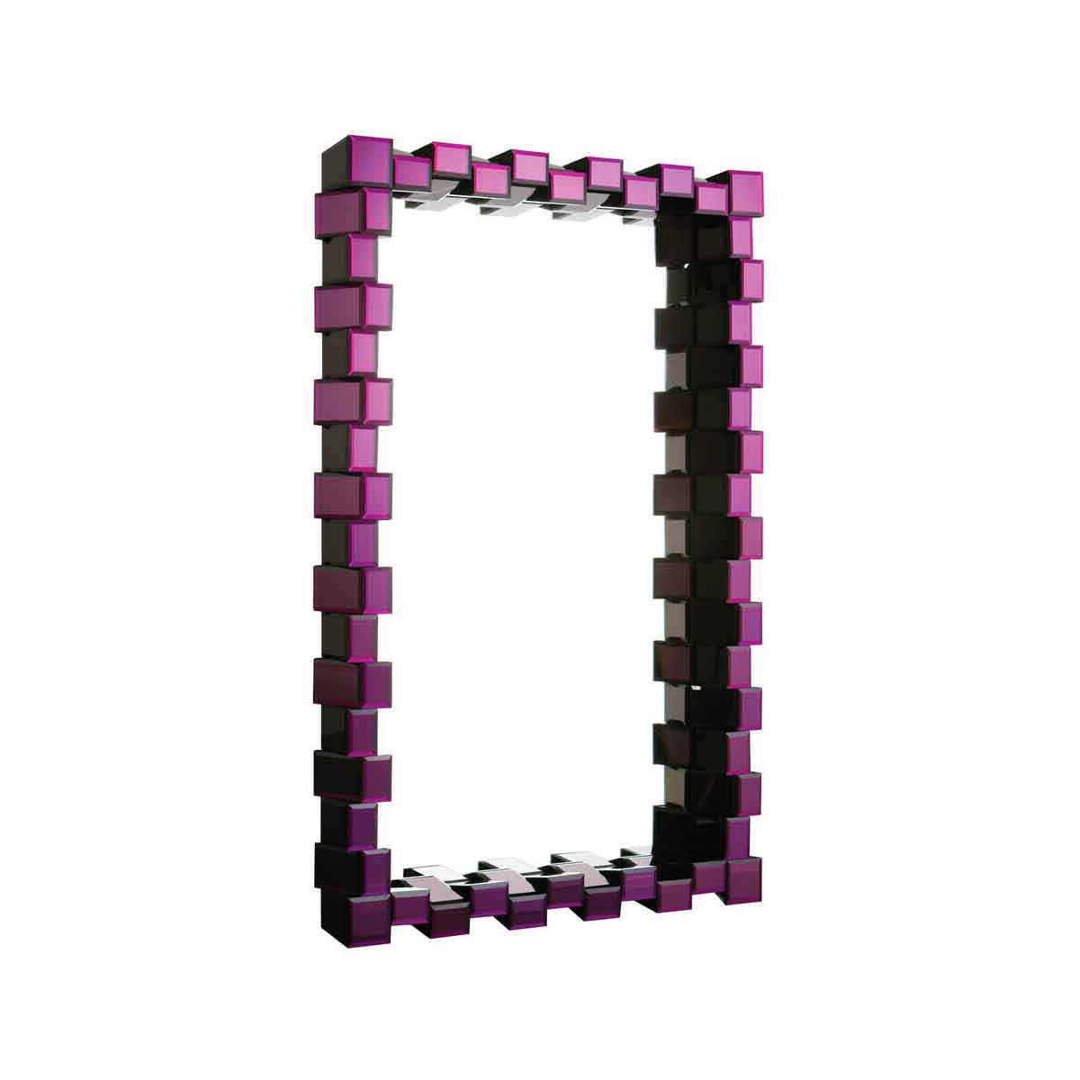 Carlotta Purple Mirrored Box Frame Wall Mirror