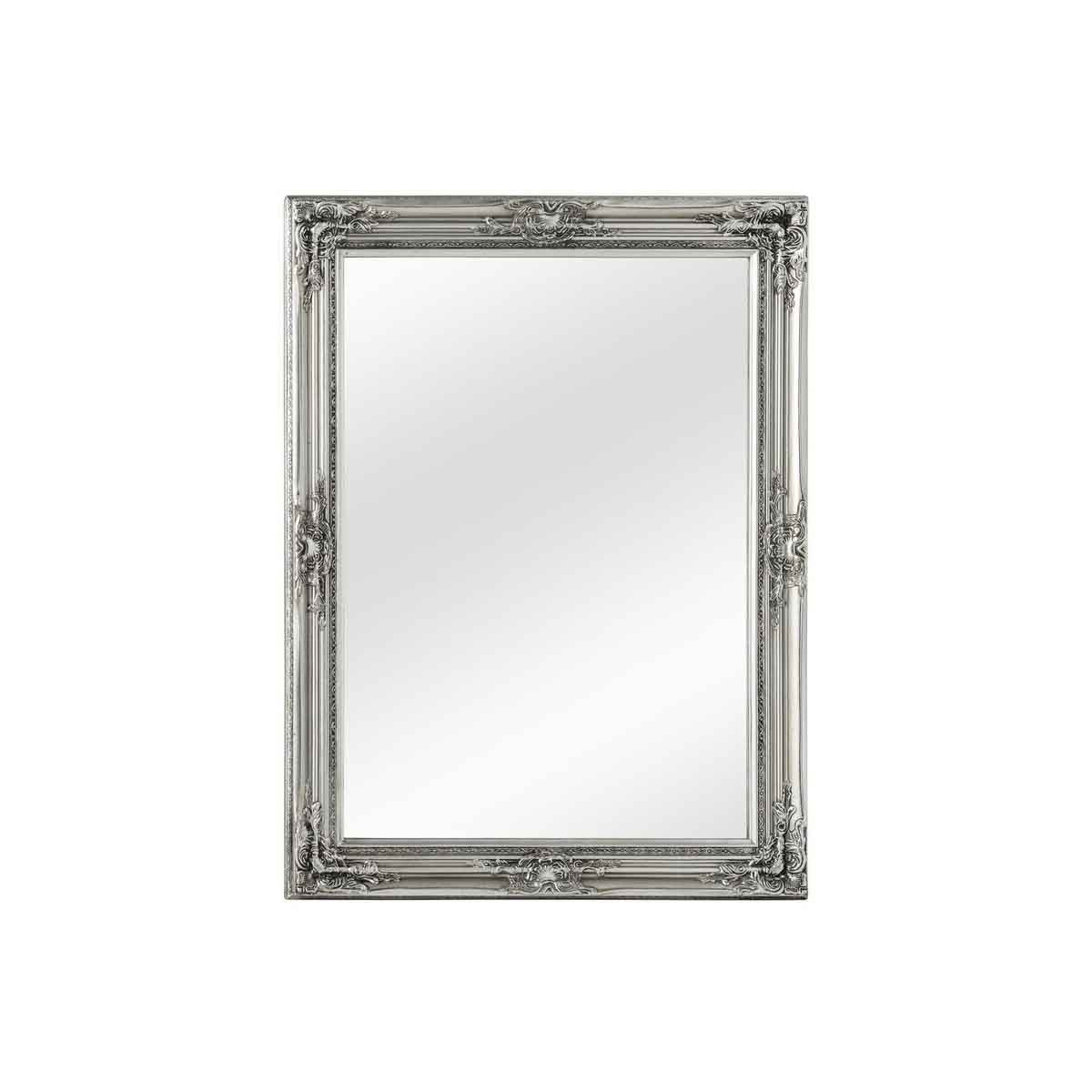 Brussels Motif Design Classic Silver Finish Wall Mirror