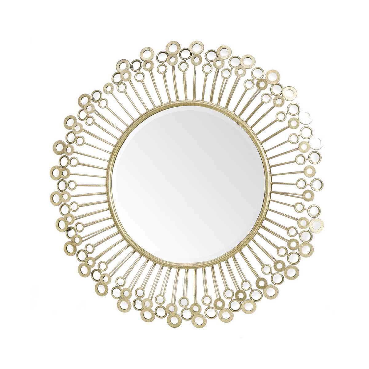 Cissell Mirrored Disc Detail Wall Mirror