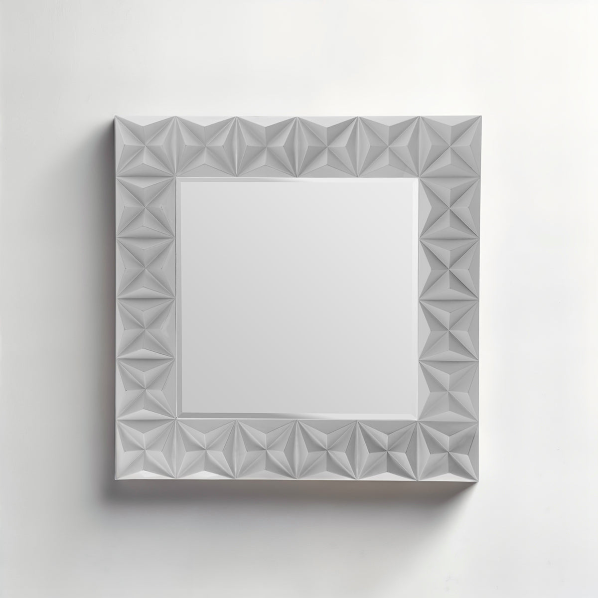 Stockholm 3D Effect Wall Mirror with Grey High Gloss
