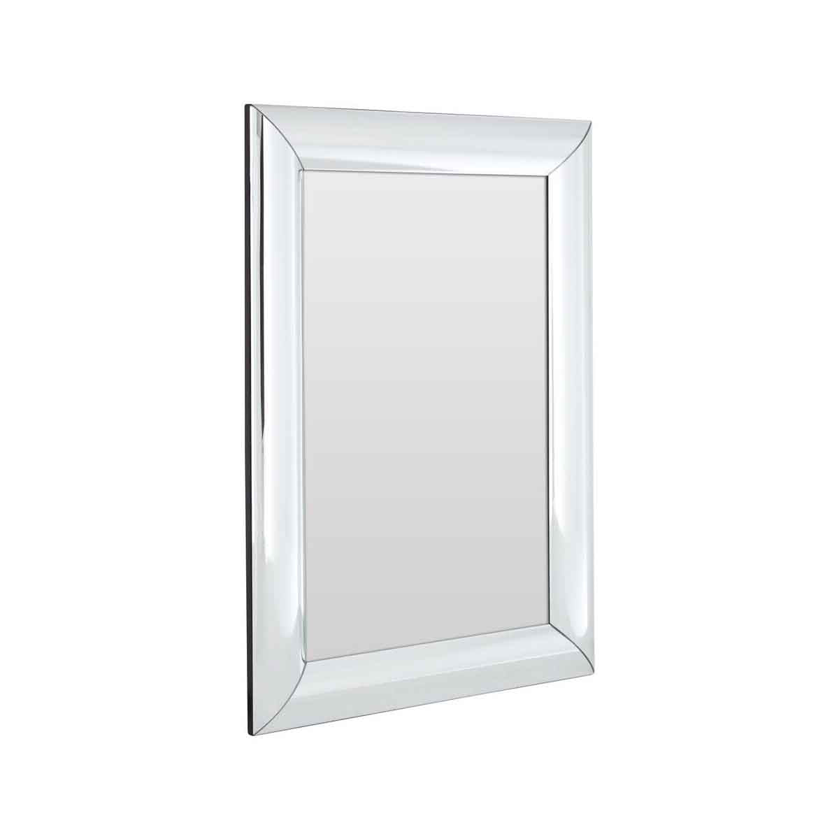 Petillo Thick Silver Frame Rectangular Wall Mirror