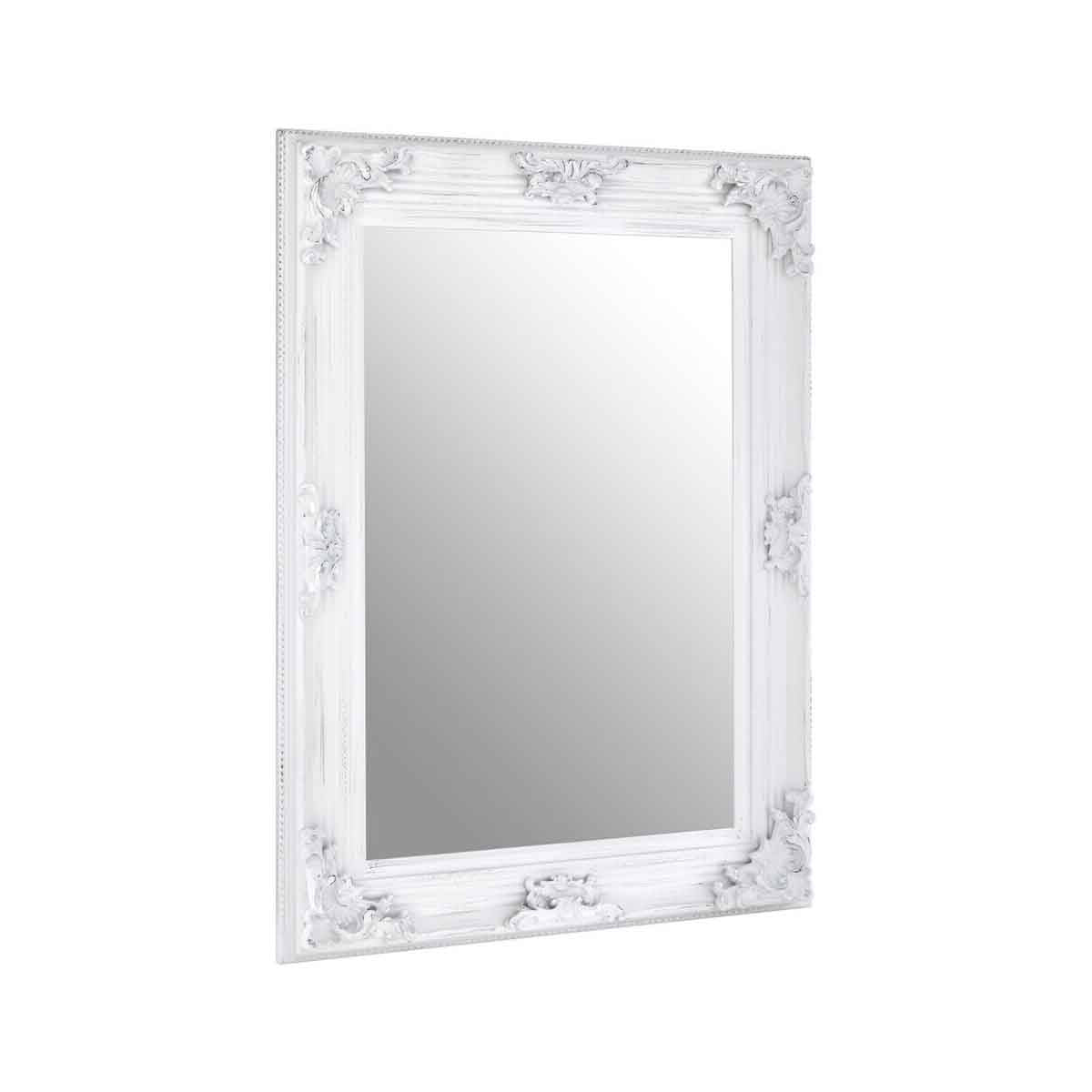 Brussels Baroque Antique White Wall Mirror