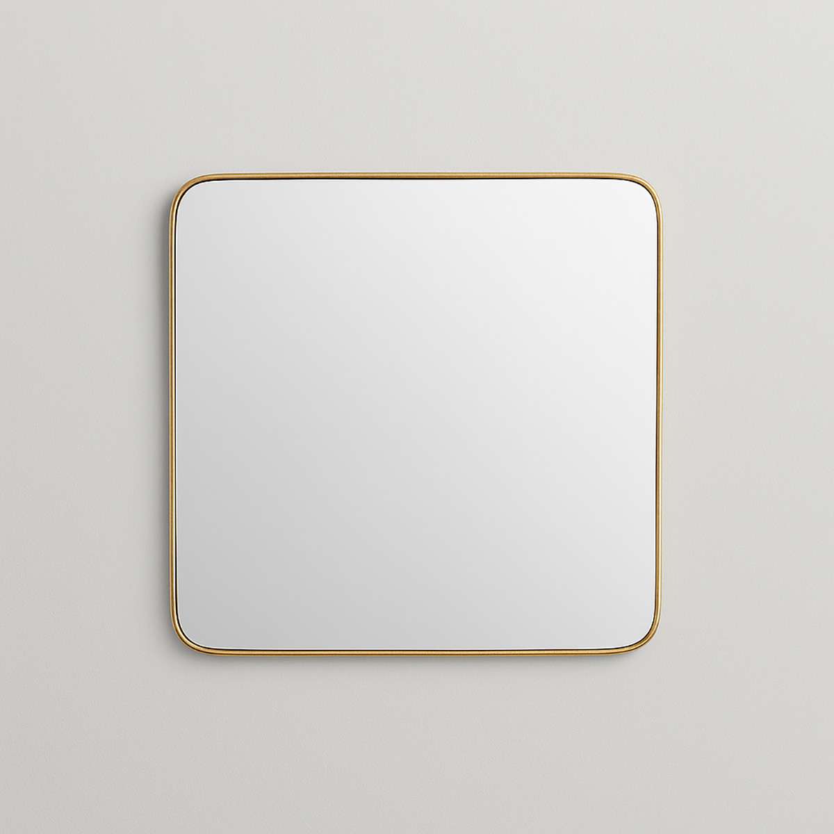Tia Small Gold Finish Square Wall Mirror
