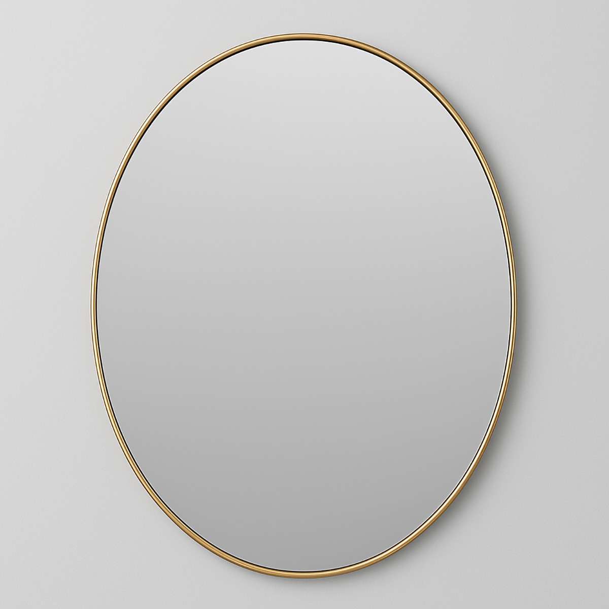 Helen Small Gold Finish Oval Wall Mirror