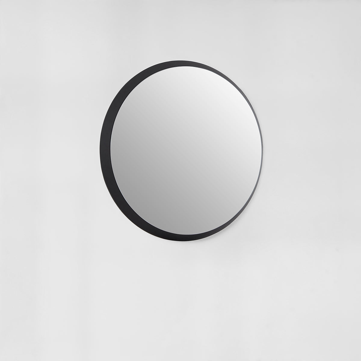 Athena Round Large Black Wall Mirror