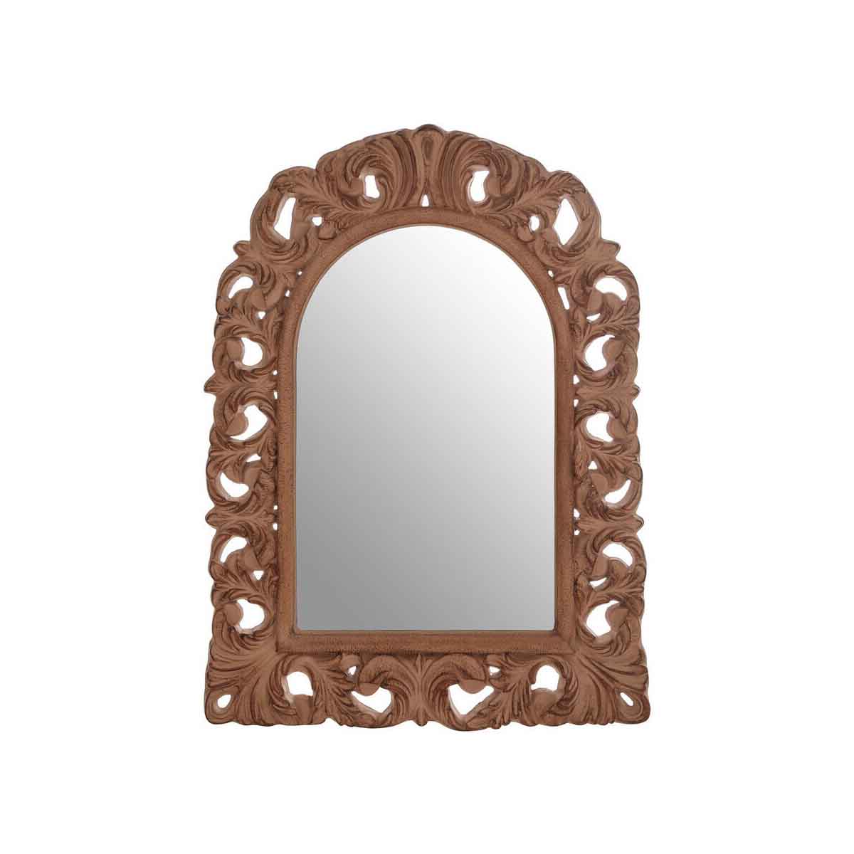 Tristram Antique Brown Arc Leaf Wall Mirror