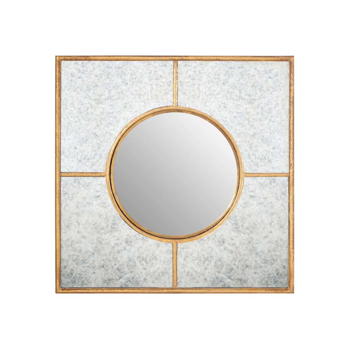 Zariah Gold Finish Art Deco Wall Mirror