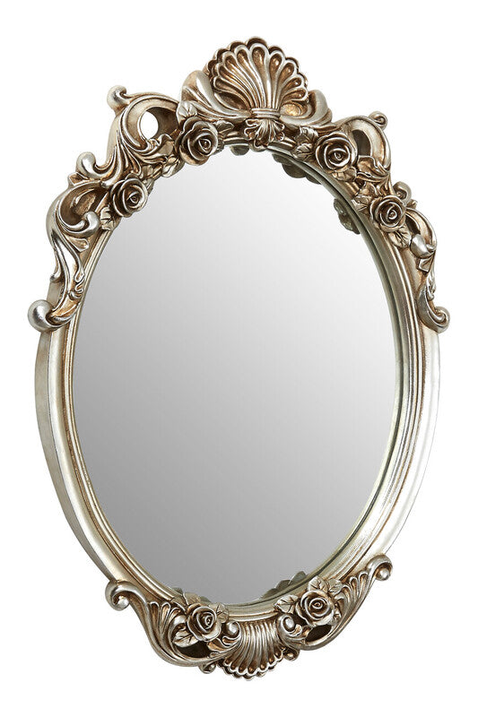 Adelere Champagne Finish Rose and Clam Wall Mirror