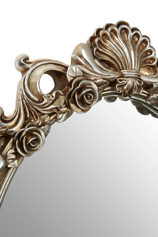 Adelere Champagne Finish Rose and Clam Wall Mirror