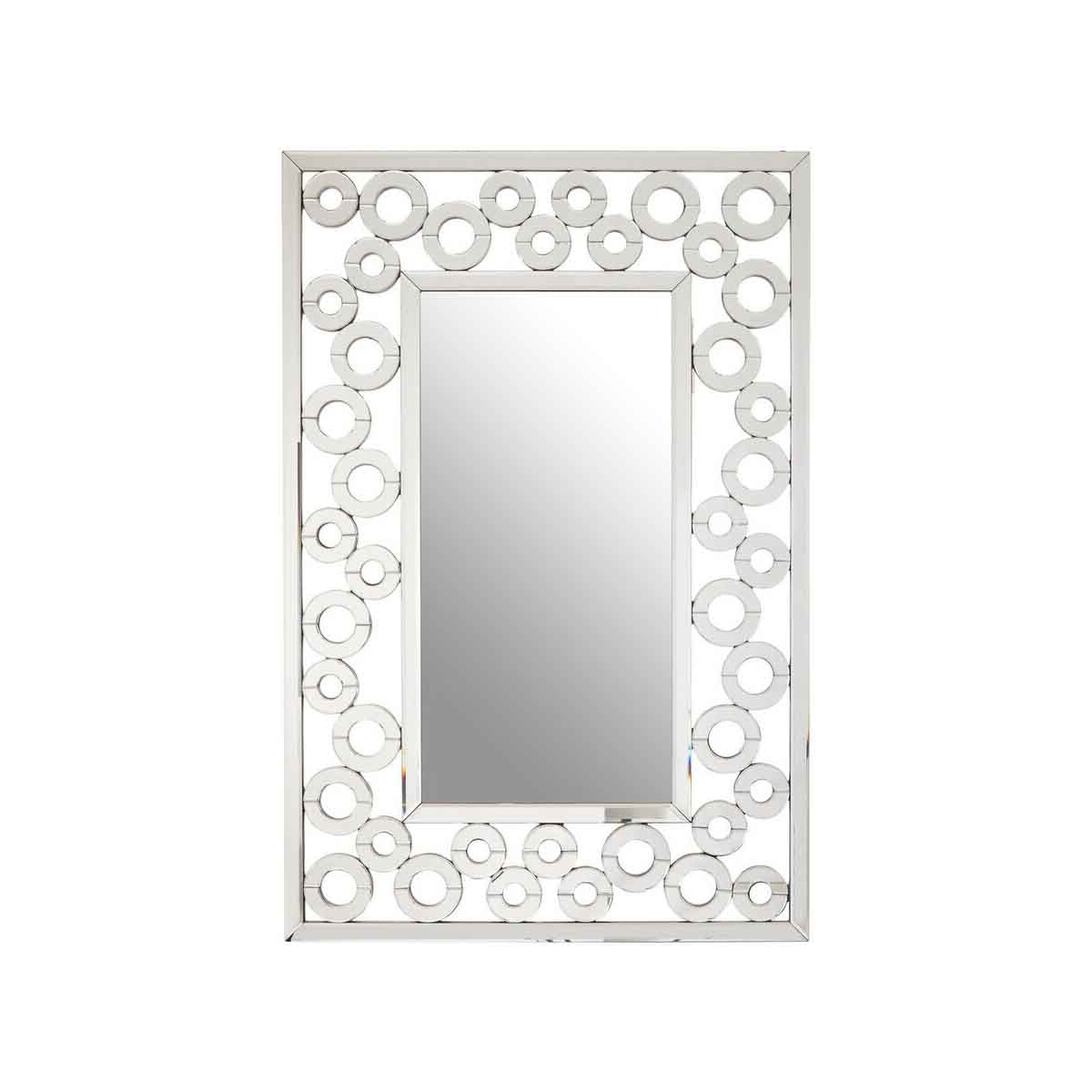 Puzzle Wall Mirror with Scrolled Frame