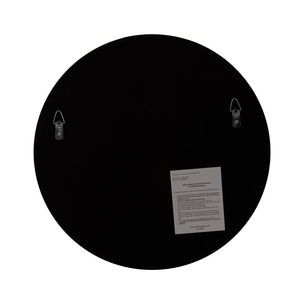 Athena Small Round Wall Mirror With Silver Frame