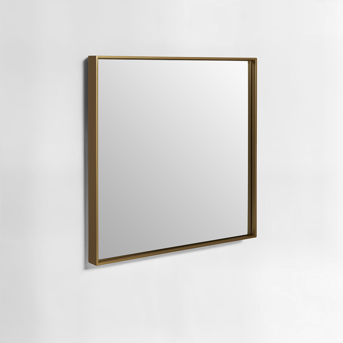 Ando Large Square Gold Finish Wall Mirror