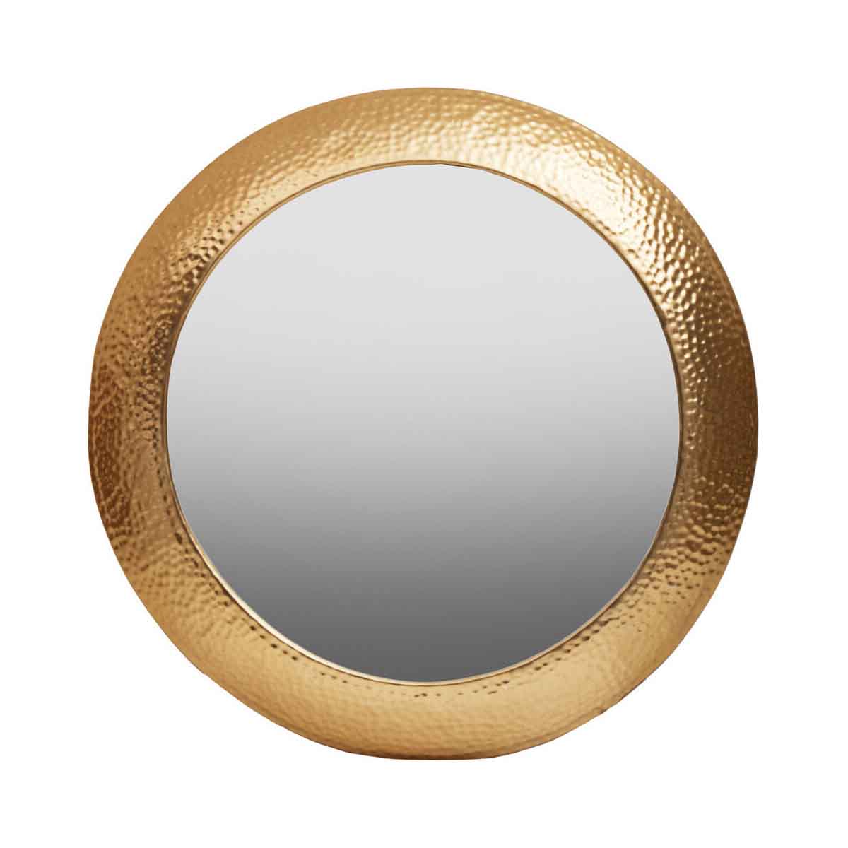 Templar Gold Finish Round Wall Mirror