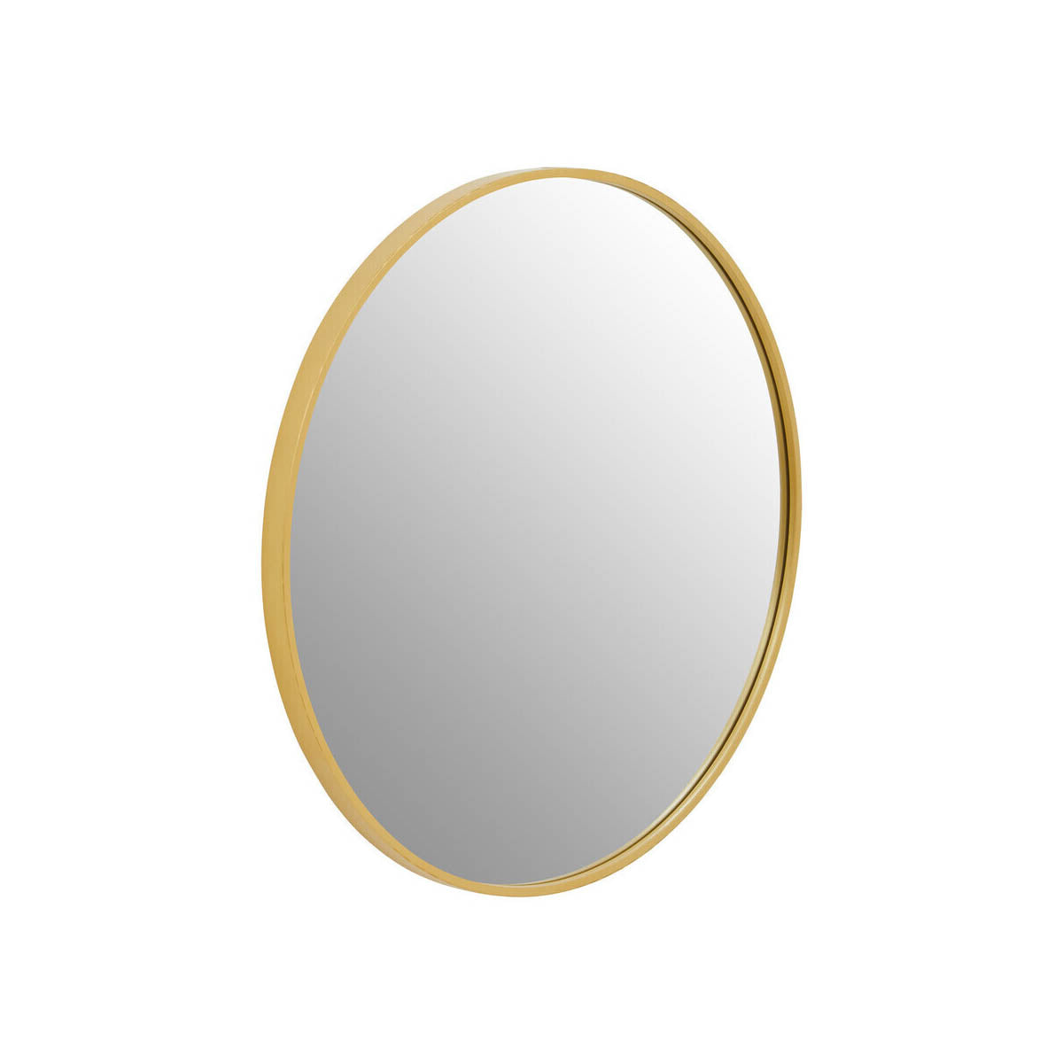 Avento Small Round Gold Wall Mirror