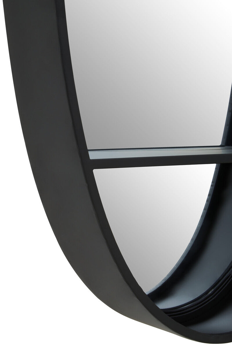 Avento Black Oval Wall Mirror
