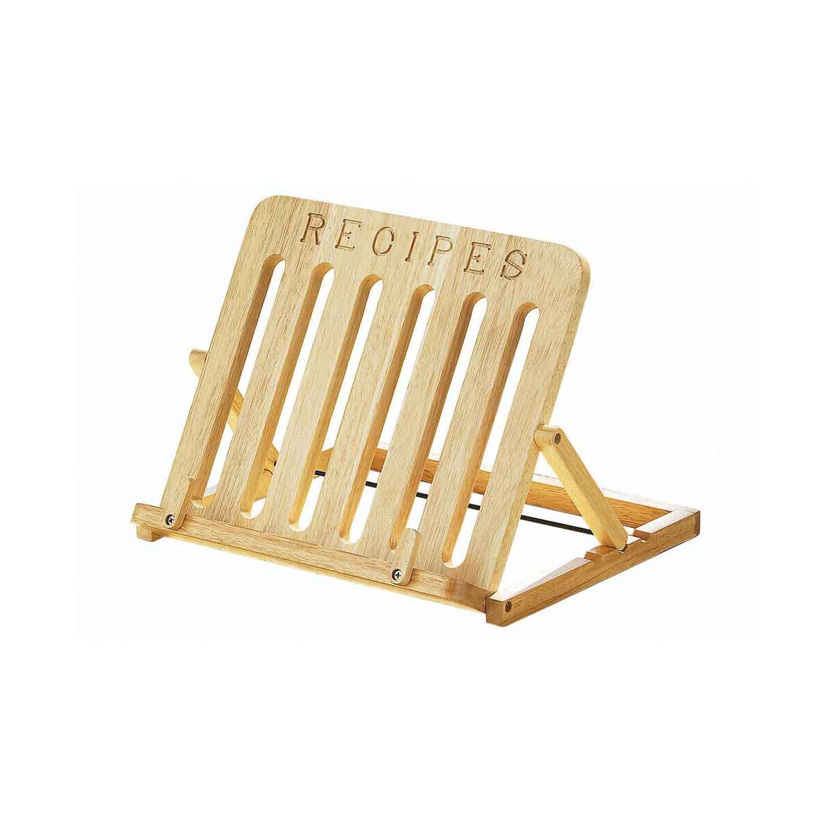 Soka Tropical Hevea Wood Cookbook Stand