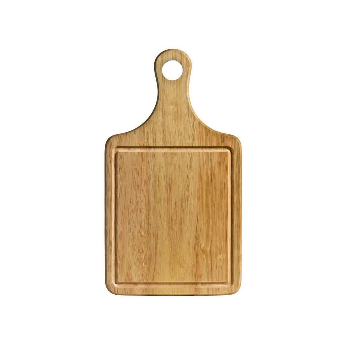 Soka Rubberwood Paddle Chopping and Serving Board With Groove
