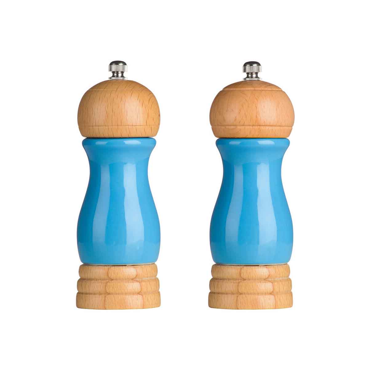 Natural Origins Blue Hi Gloss Salt And Pepper Mill Set