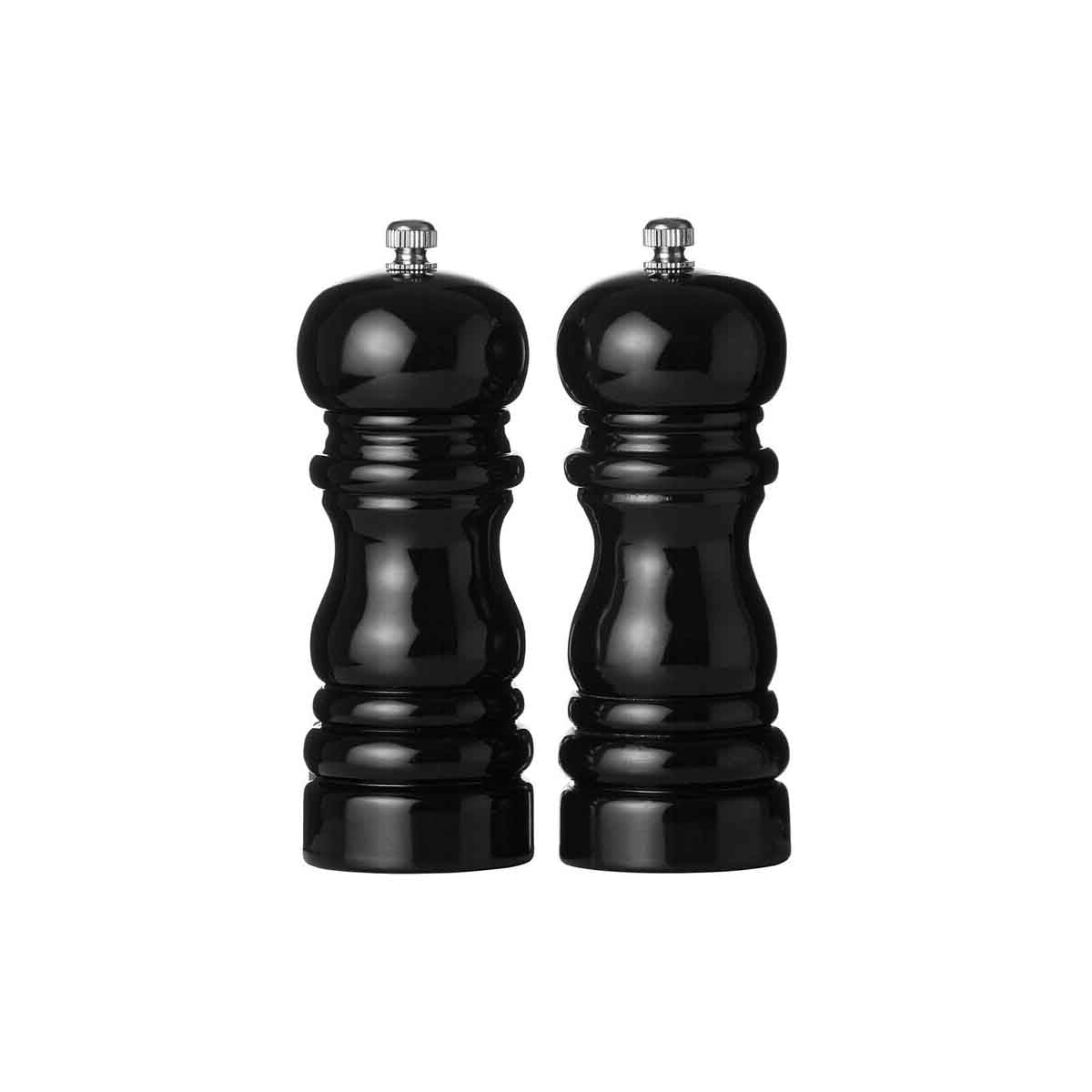 Salta 14cm Black Hi Gloss Salt And Pepper Set