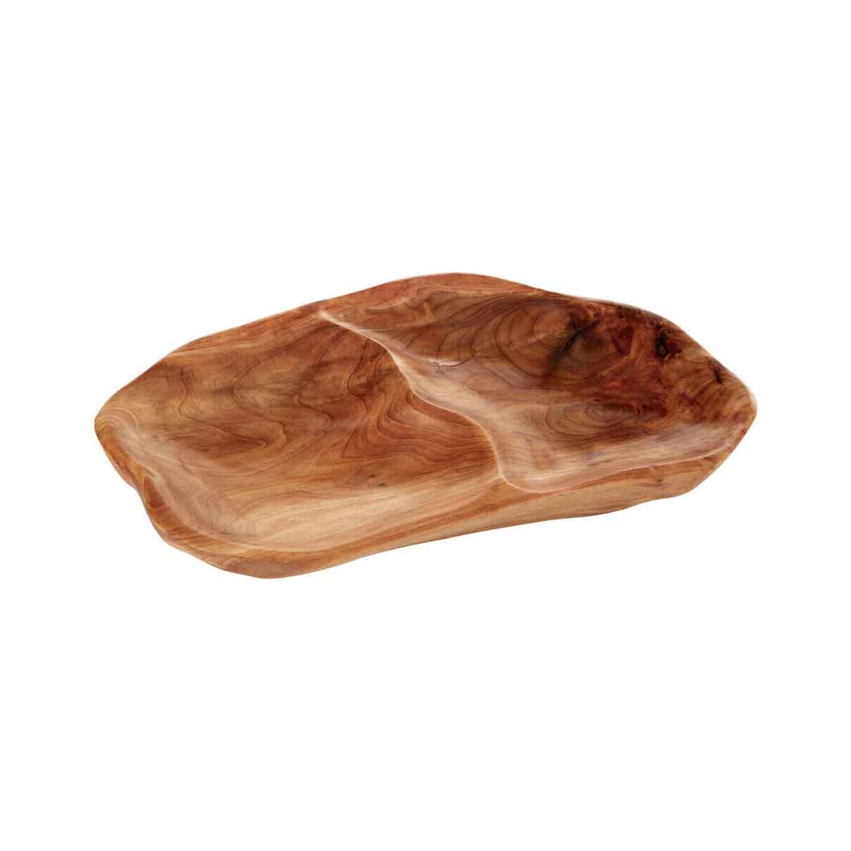 Savin 2 Section Serving Dish in Cedarwood
