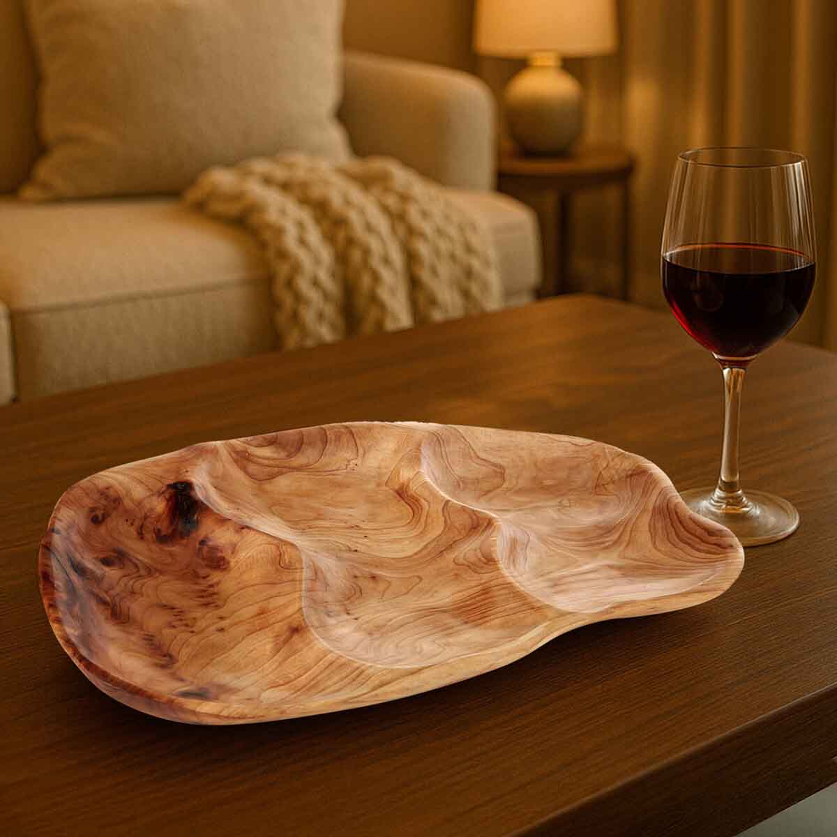 Savin 3 Section Serving Dish in Cedarwood
