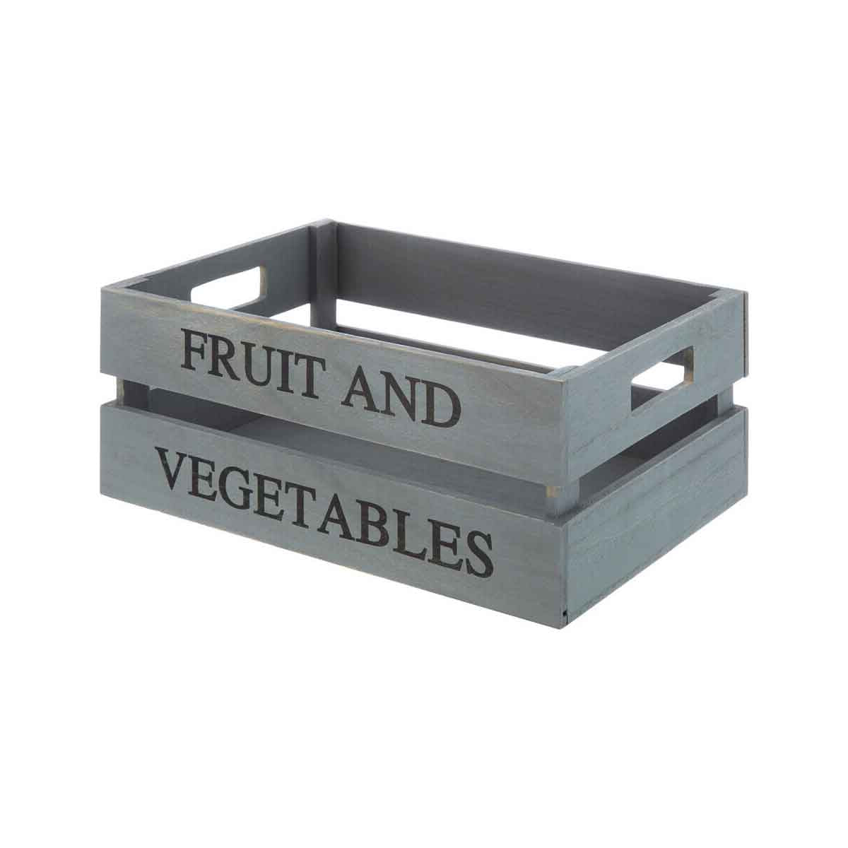 Grey Wood Fruit and Vegetables Crate