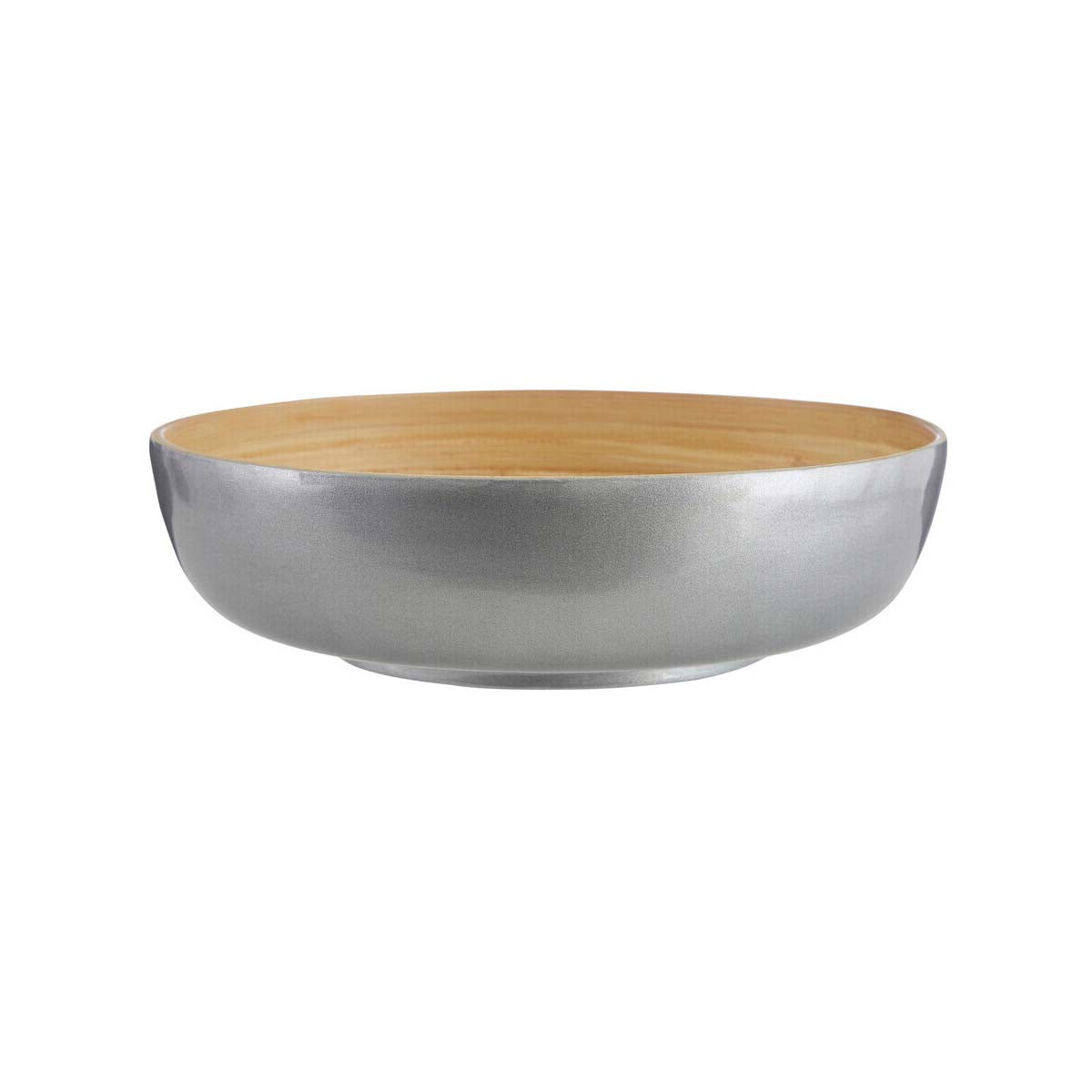 Kyoto Silver Salad Bowl With Raised Edges