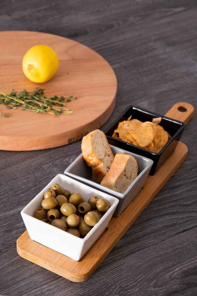 Soiree Serving Board With Square Dishes
