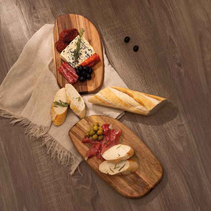 Kora Acacia Set Of 2 Serving And Chopping Board