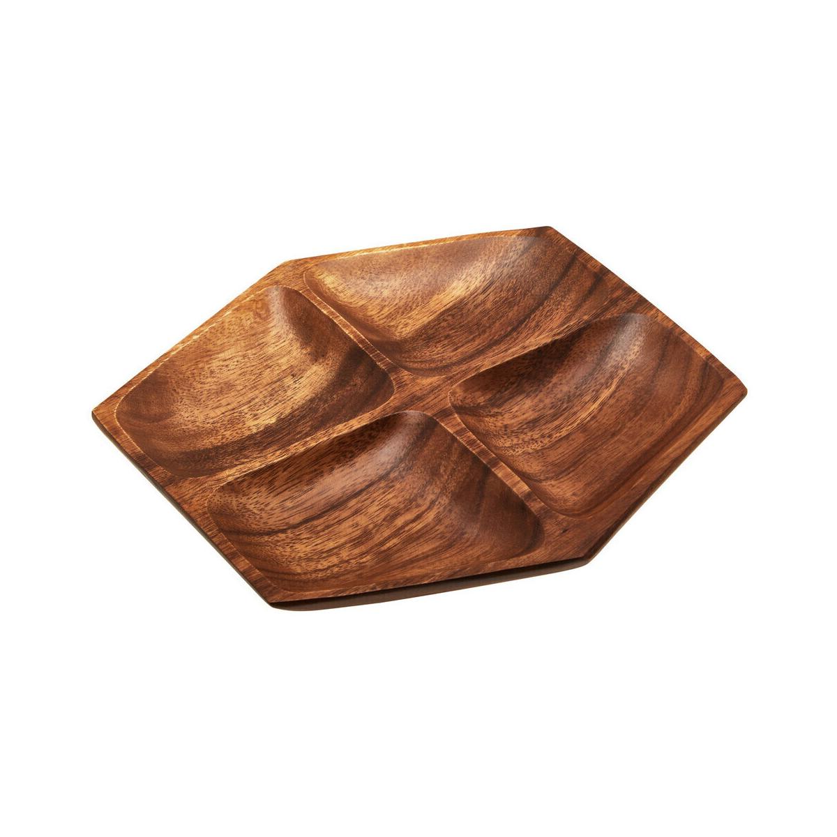 Kora Acacia Large Four Section Serving Dish