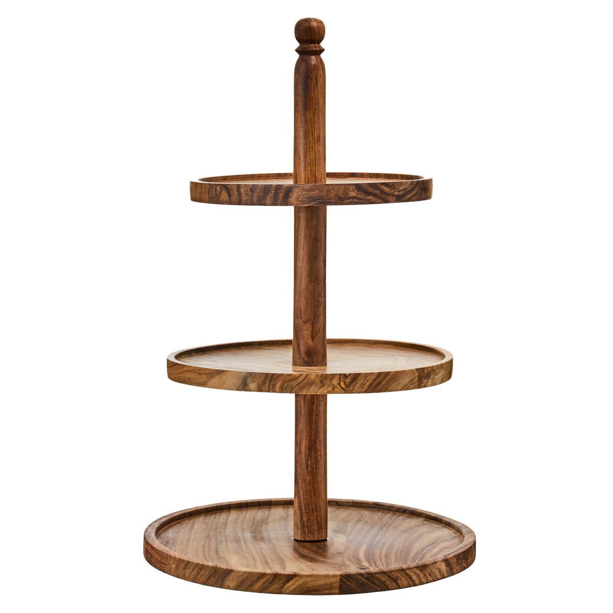 Kora Sheesham Wood Three Tier Cake Stand