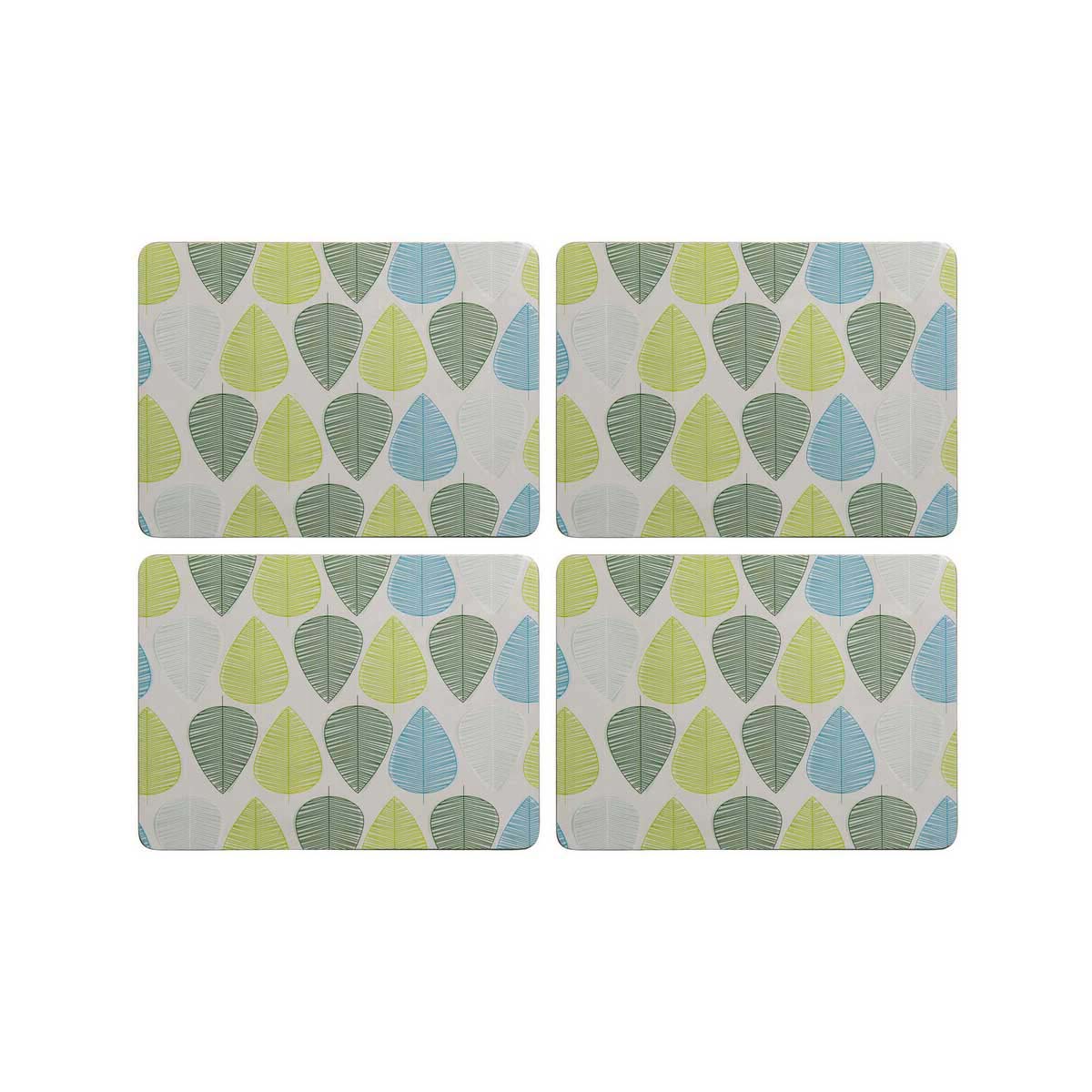 Green Leaves Set Of Four Besa Placemats