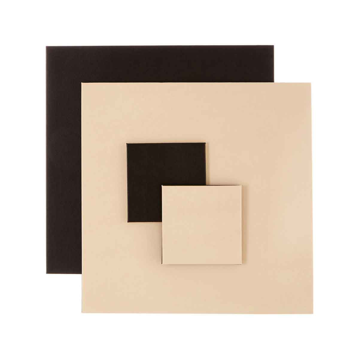 Geome Reversible Black and Cream Placemat and Coaster Set of 4
