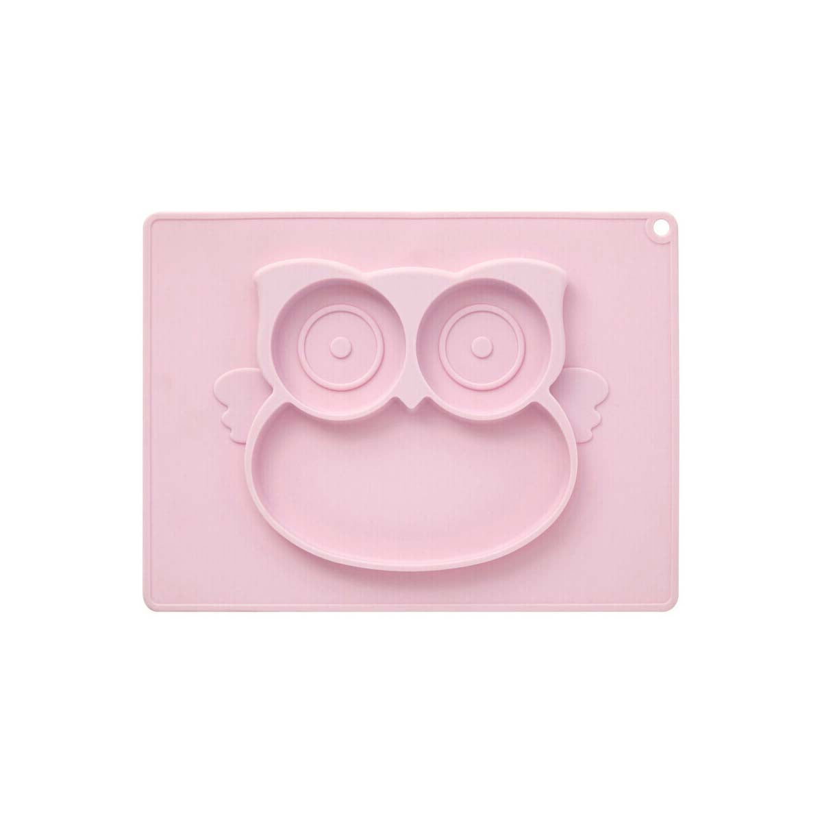 Zing Pastel Pink Owl Food Plate