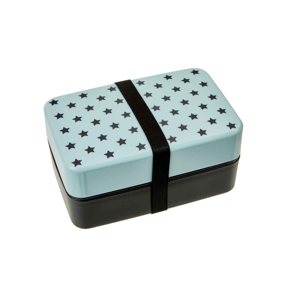 Grub Tub Light Blue Star Lunch Box With Cutlery