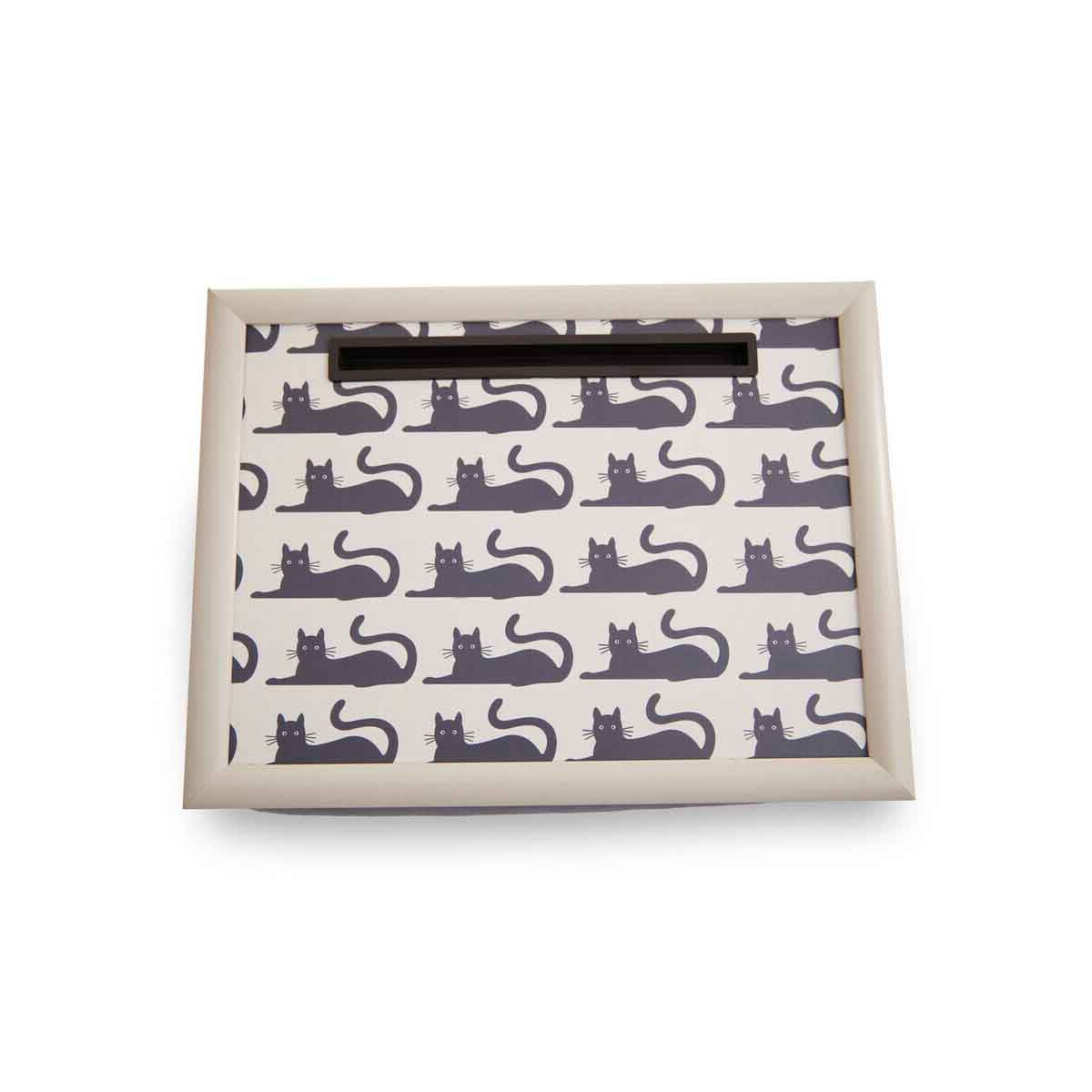 Portada Black Cat Lap Tray with Ipad Holder