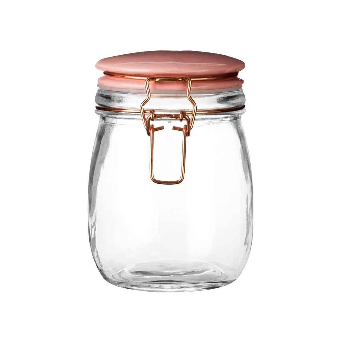 Retro Pastel Pink Glass Jar - 750ml