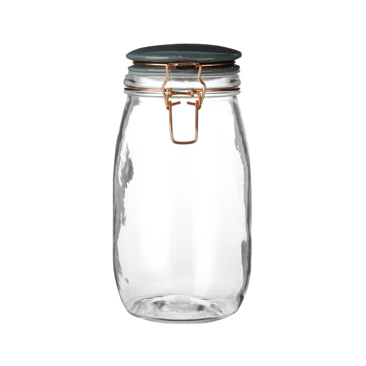 Retro Pastel Grey Glass Jar - 1500ml