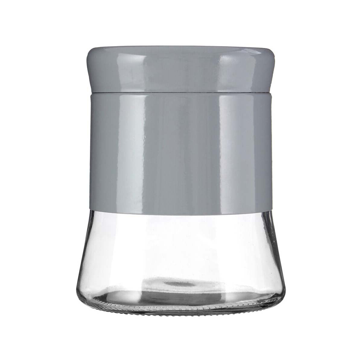 Grey Steel Wrap Glass Storage Jar - 800ml