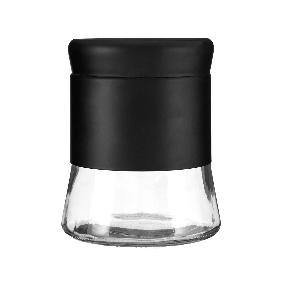 Black Steel Wrap Glass Storage Jar - 800ml