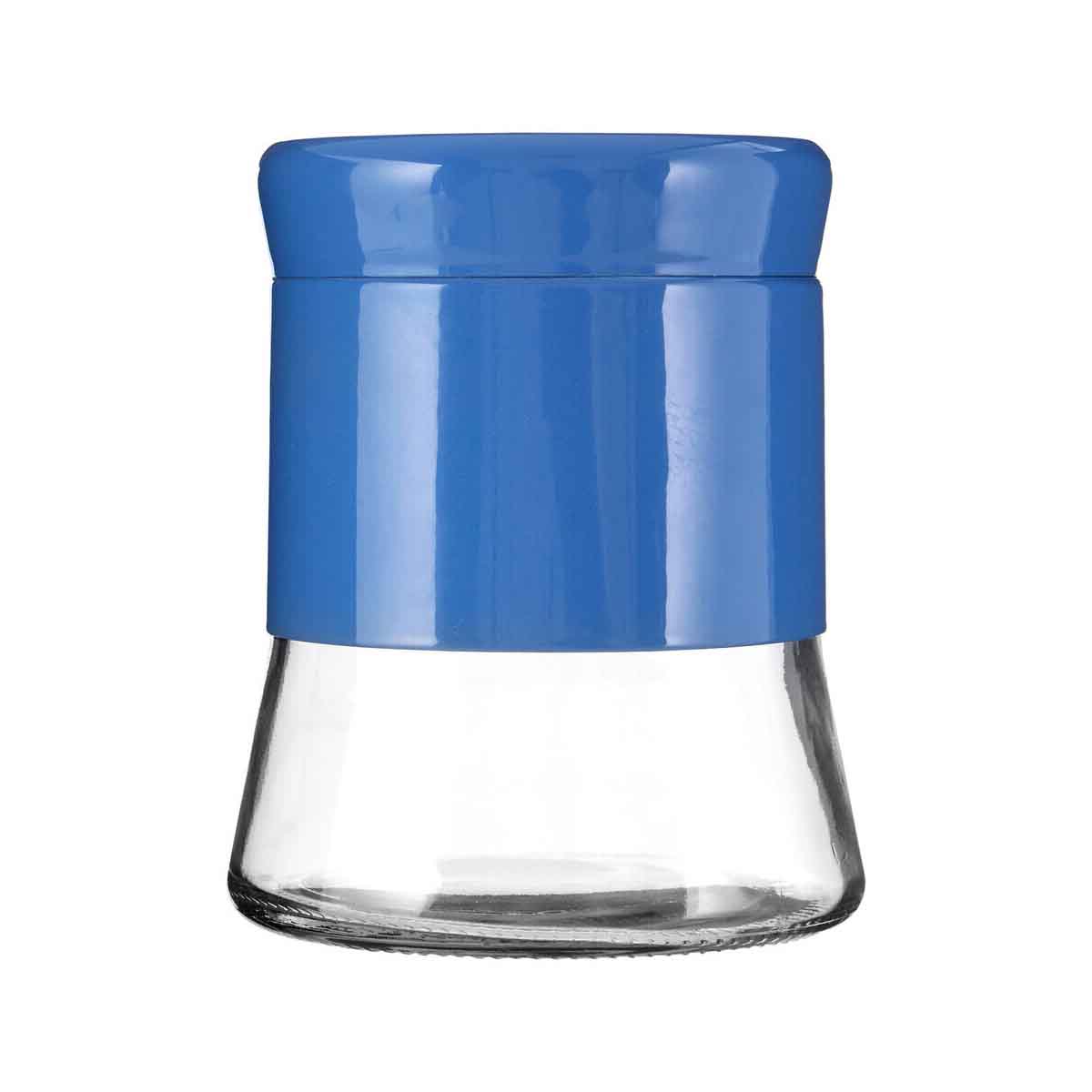 Blue Steel Wrap Glass Storage Jar