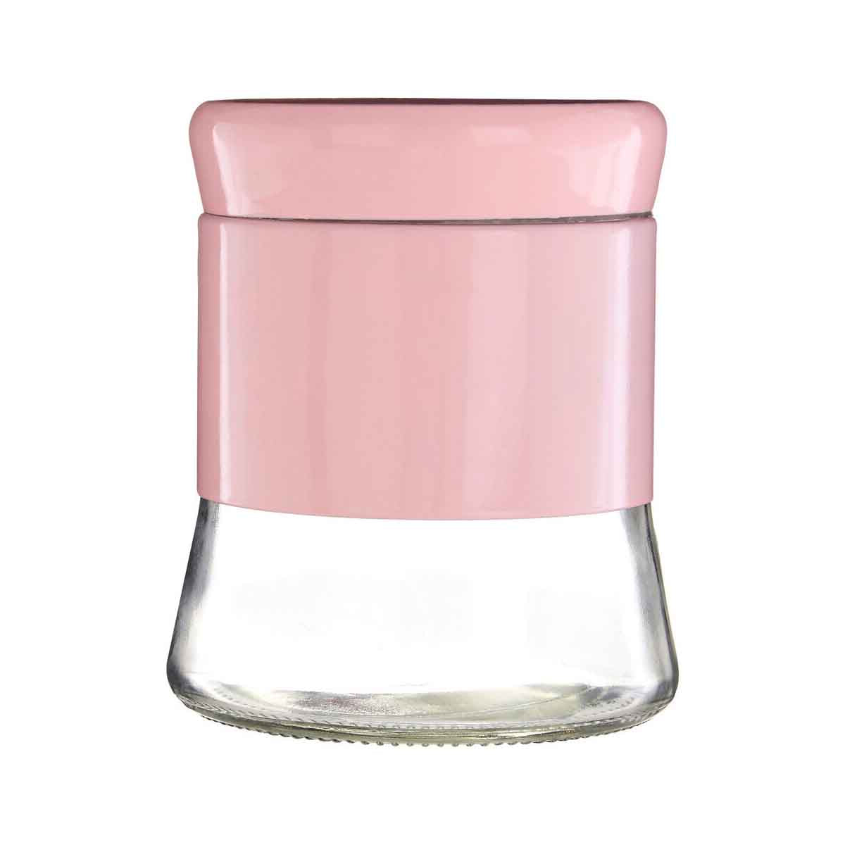 Pink Steel Wrap Glass Storage Jar - 800ml